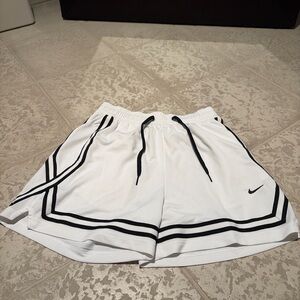 White Athletic Shorts with Black Accents